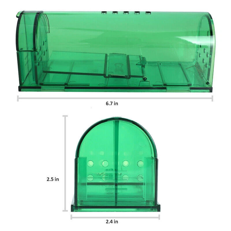 4PACK Humane Mouse Traps Live Catch & Release No Kill Rat Mice Trap Reusable