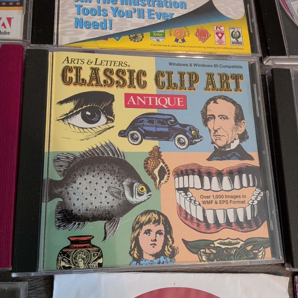 Vintage Computer Software CD-Rom Adobe Photoshop MGI Image Video Editor Clipart