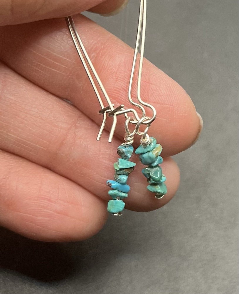 Turquoise Genuine/Authentic Stone Handmade Earrings