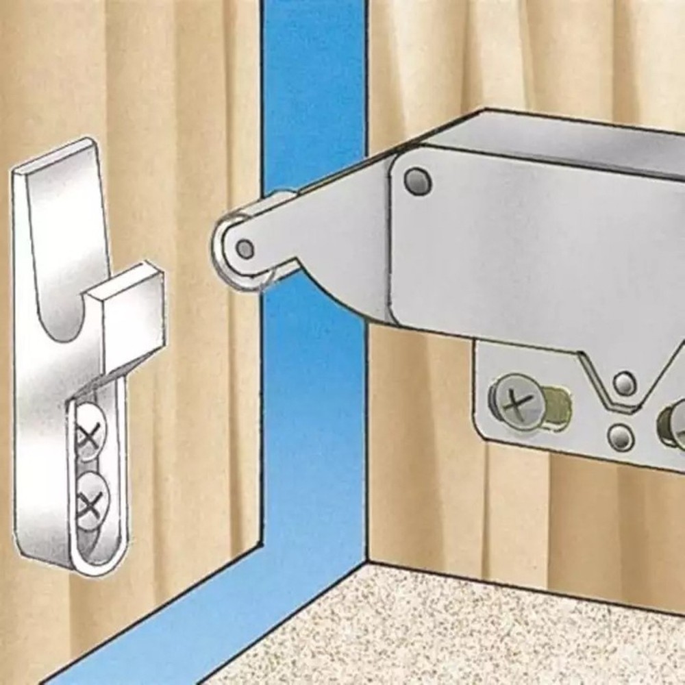 Mini Touch Latch Automatic Spring Catch for Push To Open Cupboard Cabinet Door