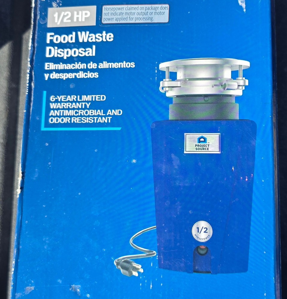Project Source 1/2-HP Corded Continuous Feed Garbage Disposal #4982345