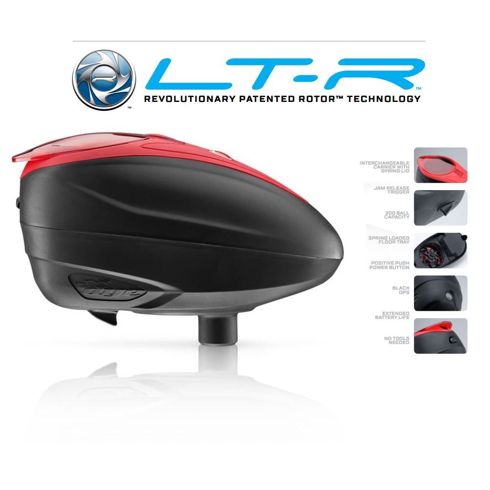 Dye LT-R Paintball Loader - Black / Red