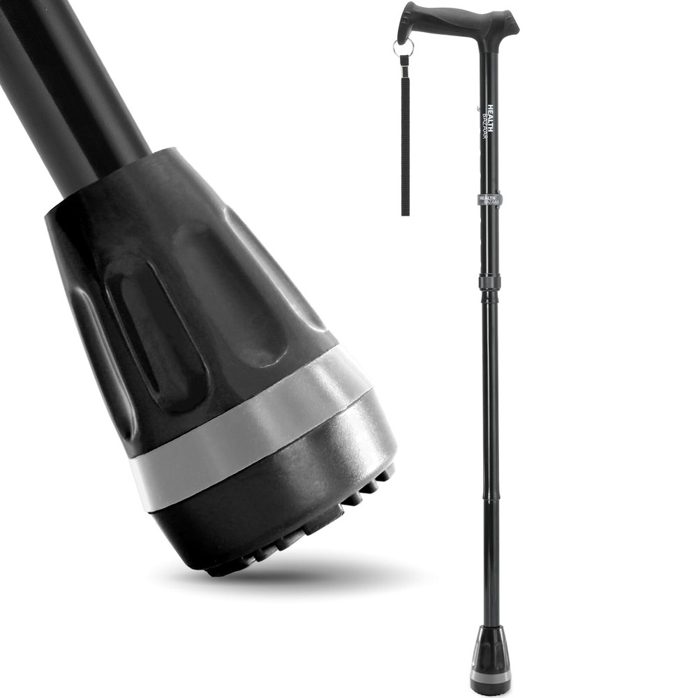 Walking Cane-Foldable,Adjustable,Collapsible,Heavy Duty All Terrain Tip
