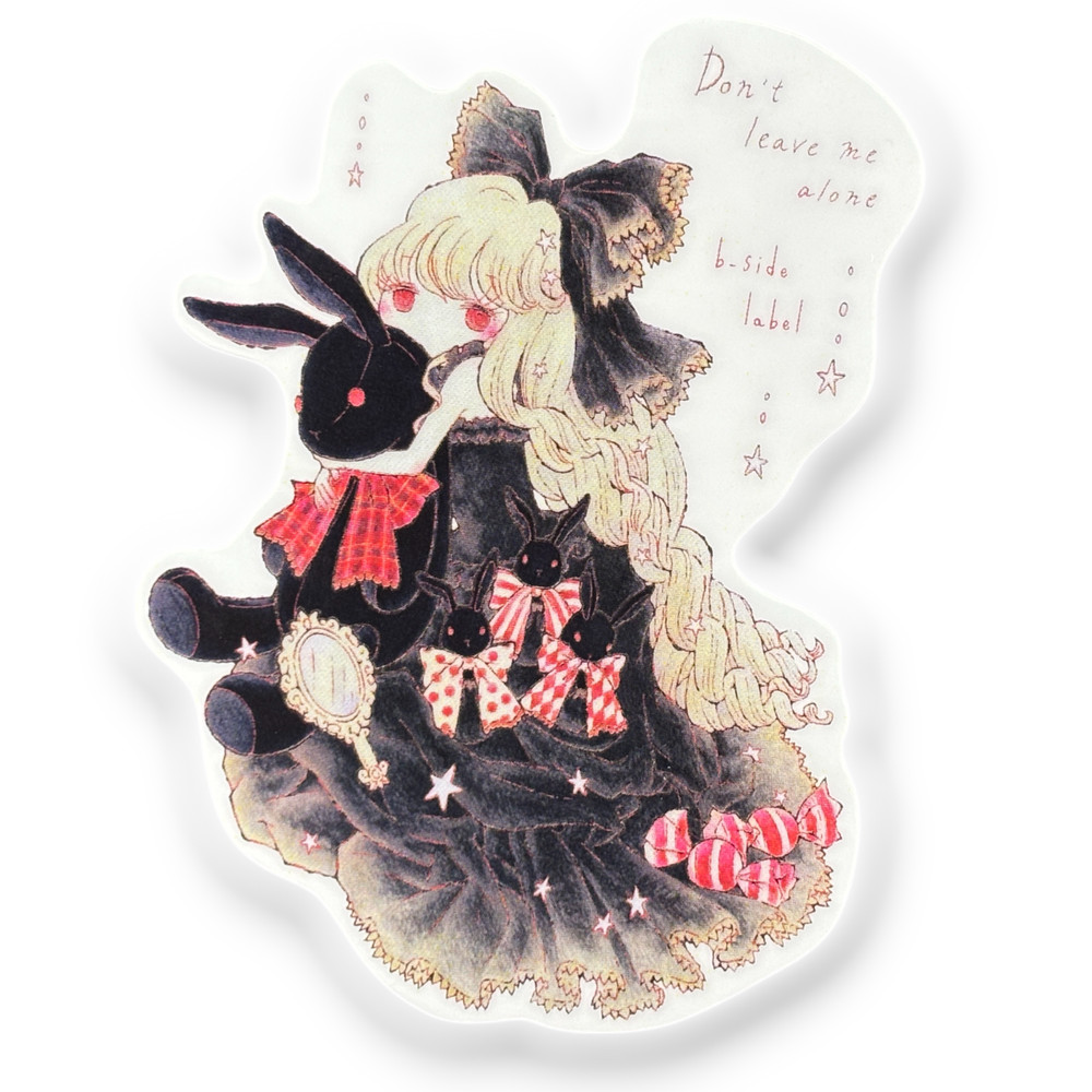 Blond Girl and Hare ✦ B-Side Label Sticker