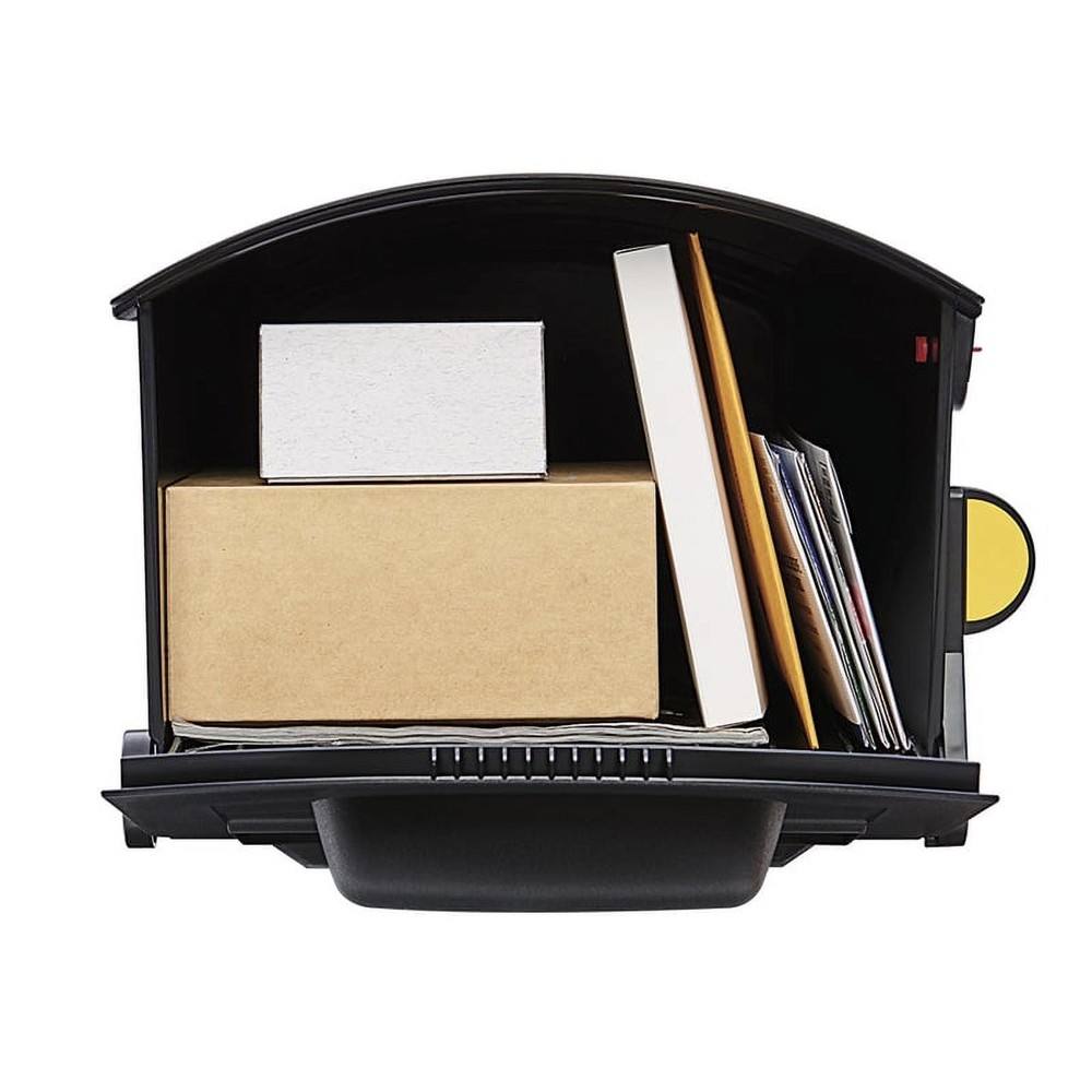 Mailboxes Patriot Plastic, Large, Post-Mount Mailbox in Black