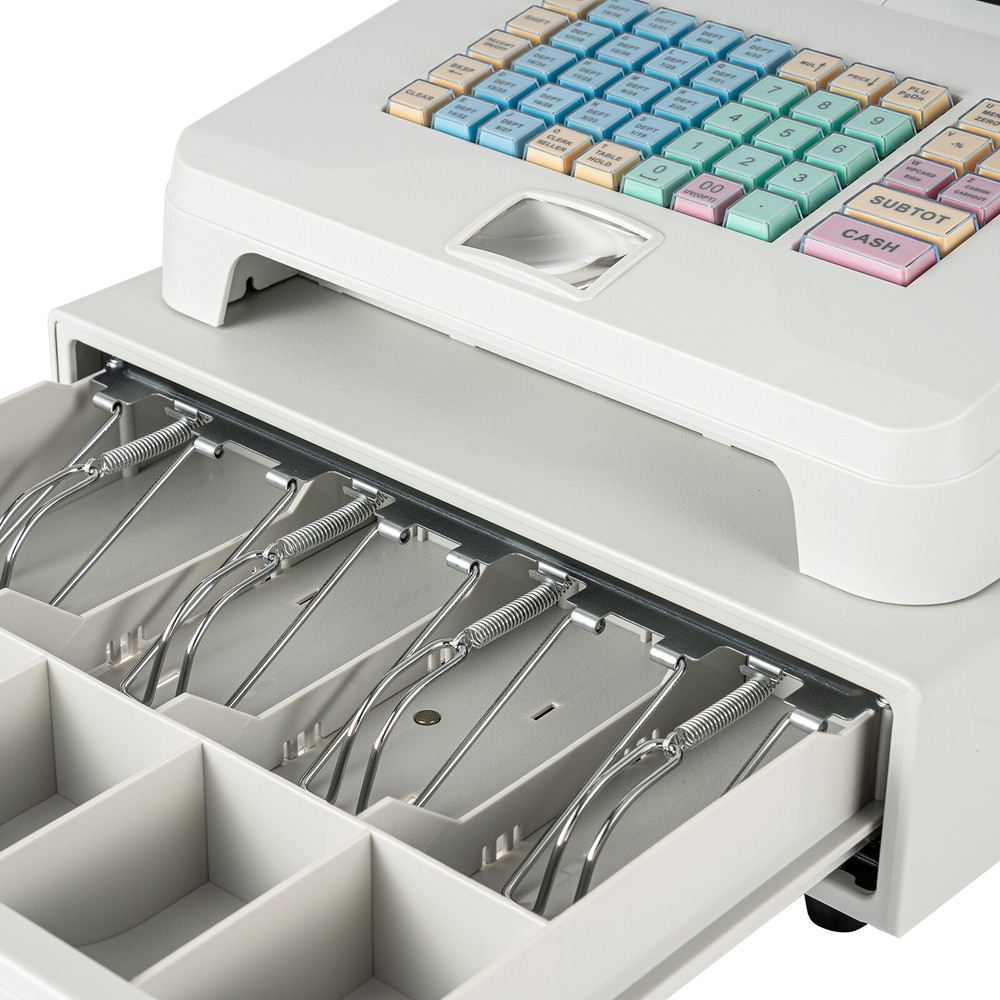 Electronic Cash Register & Drawer 48 Key POS Casher Digital LED Display