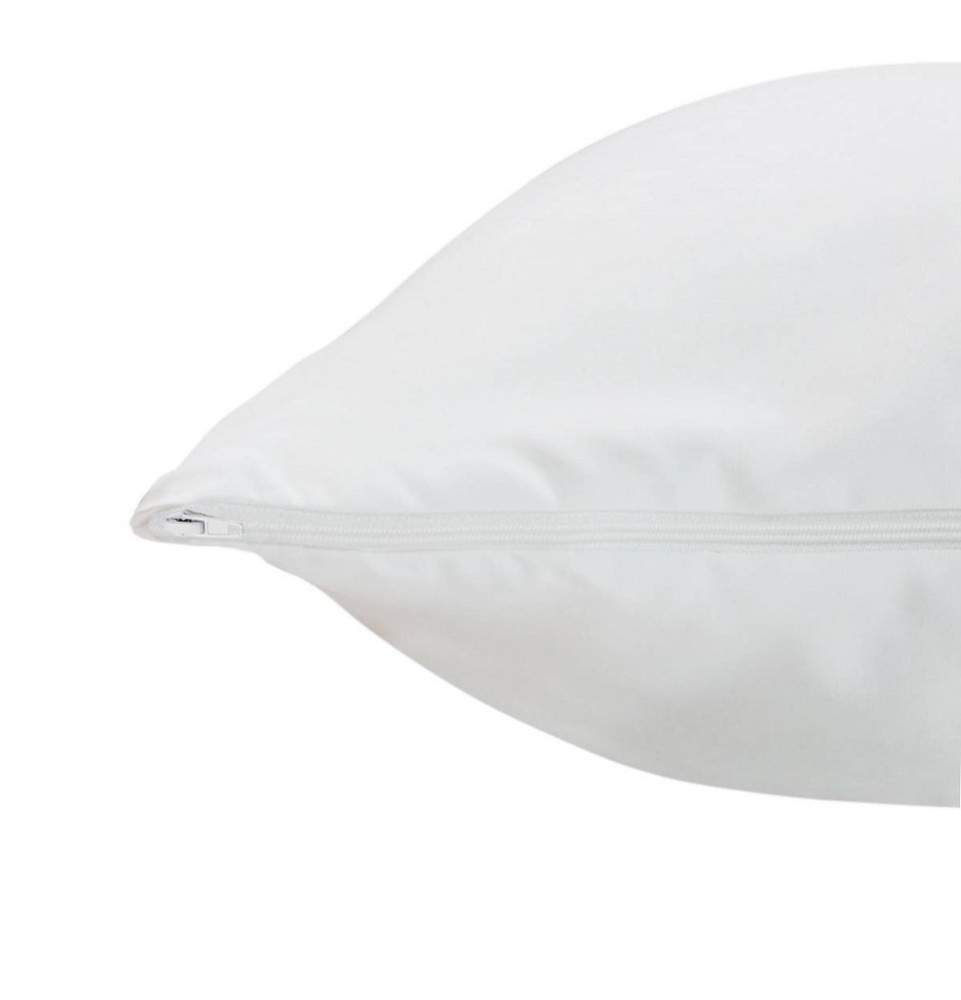Allerease Maximum Protection White King Size Zippered Pillow Protector 20" x 36"