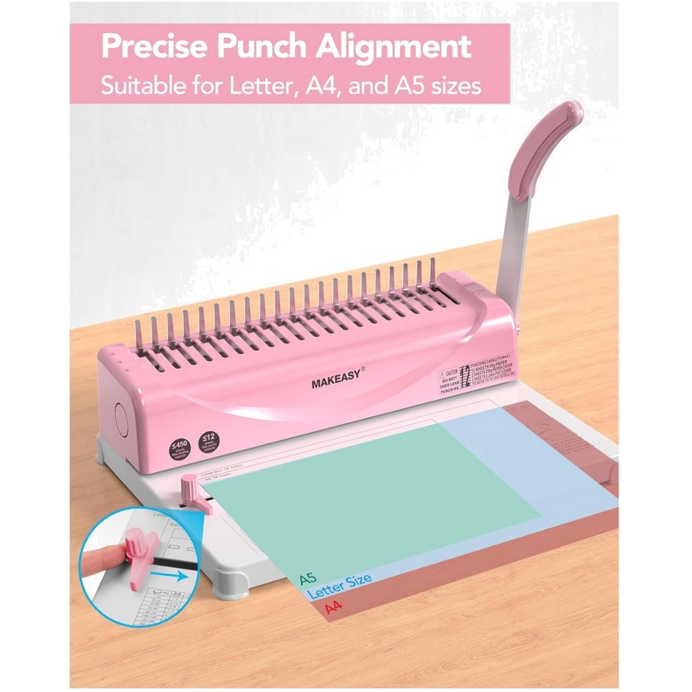 2-in-1 Binding Machine with 100 Comb Spines