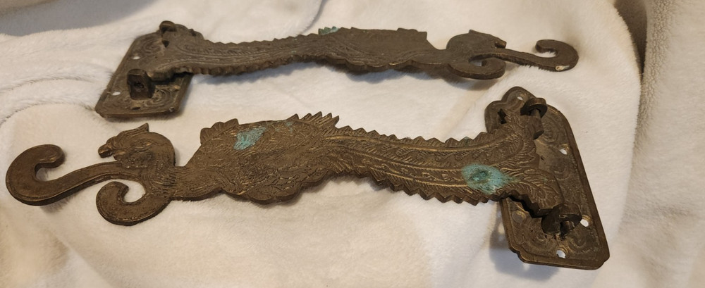Antique Brass Peacock Swivel Hook