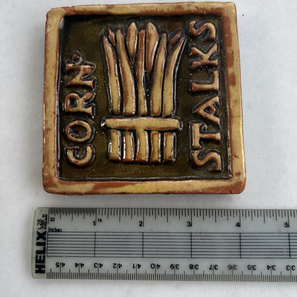 Vintage Mercer Tile Corn Design