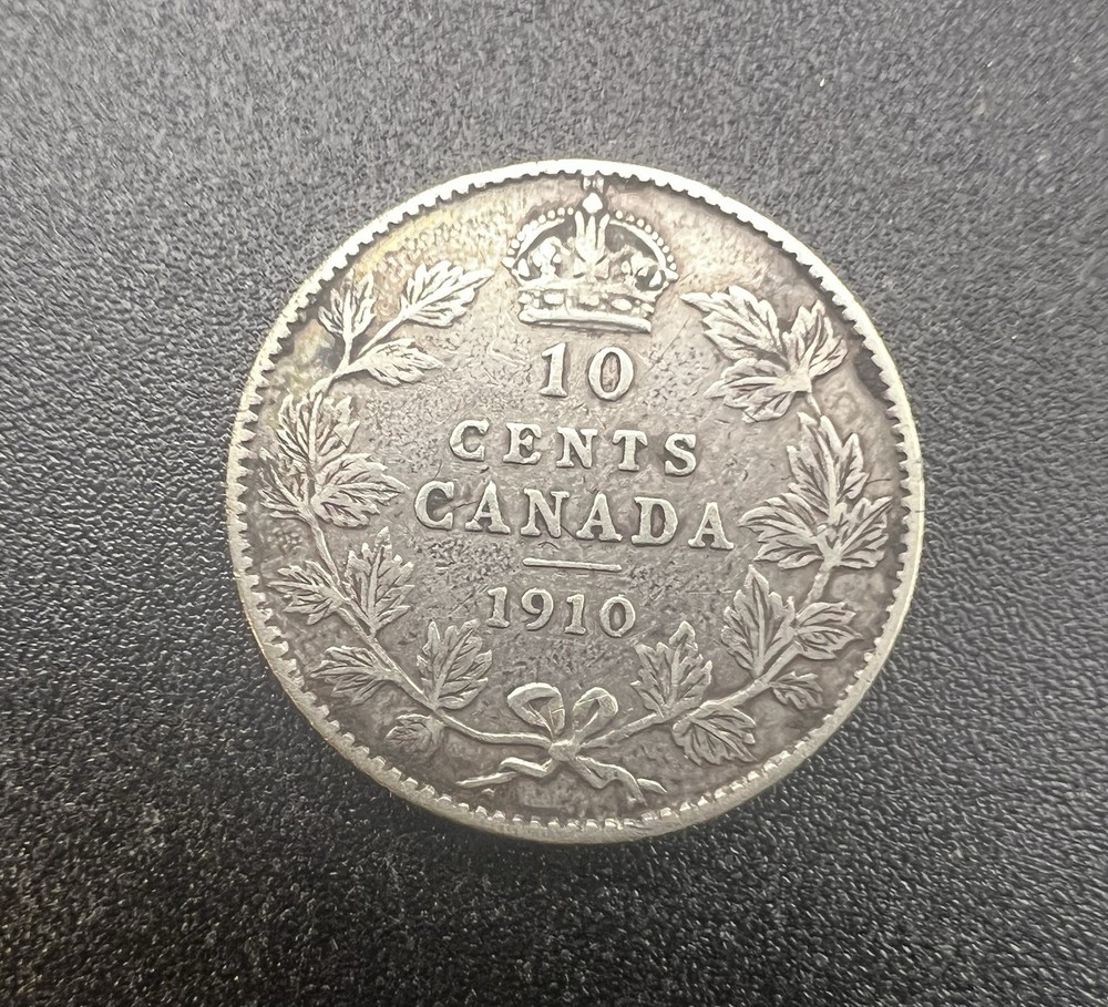 1910 Canada 10 Cents Silver