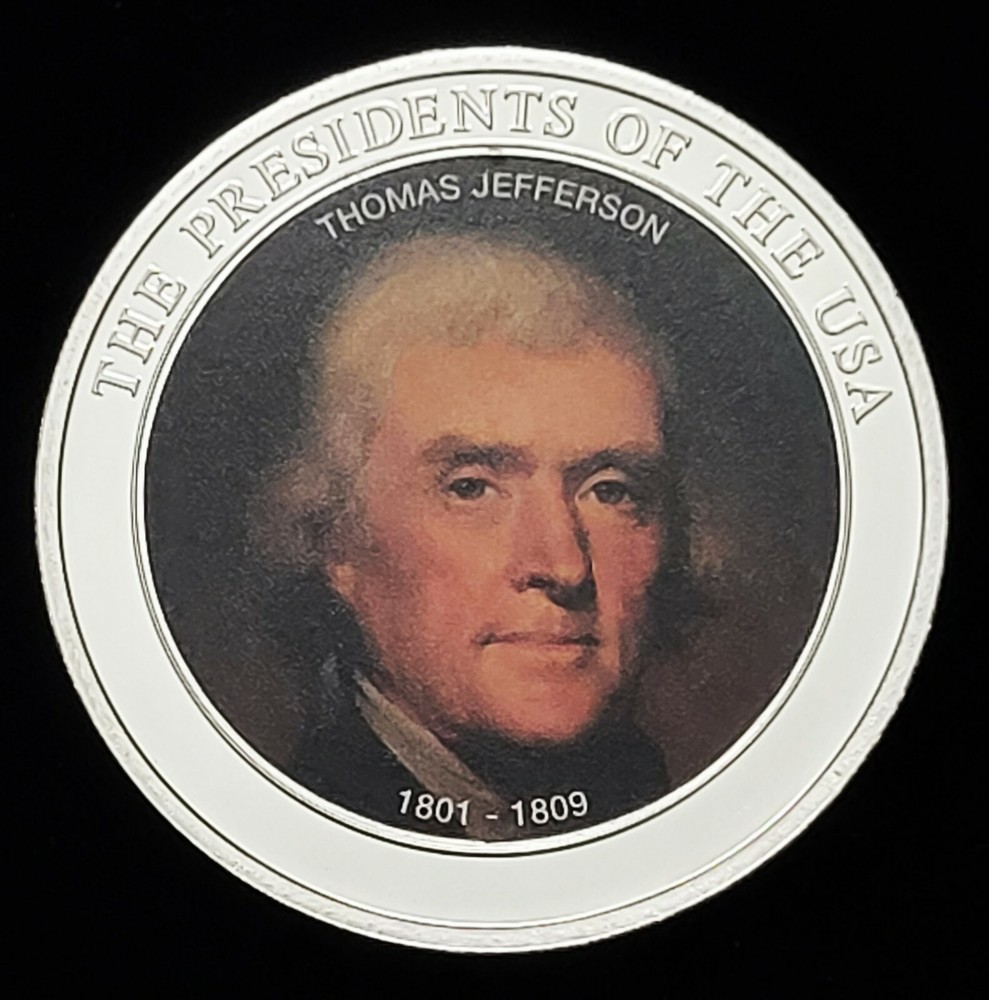 Thomas Jefferson American Mint Colorized Commemorative Proof Coin