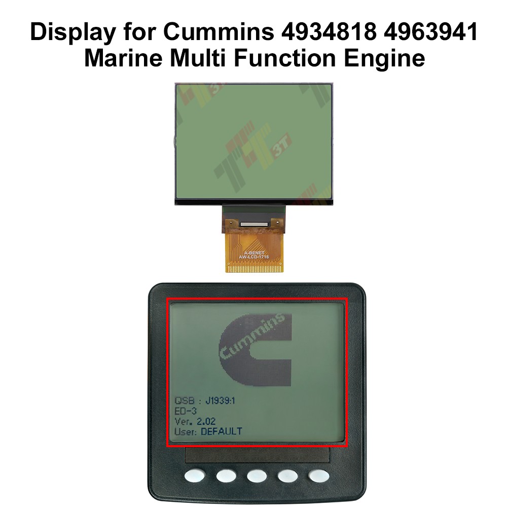 Display for Cummins 4963941 4934818 Marine Multi Function Engine
