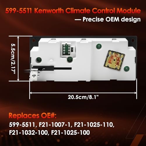 599-5511 Climate Control Module, Heavy Duty A/C Plate Air Conditioning Switch