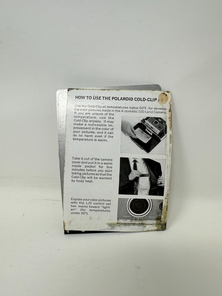 Polaroid Folding Land Camera Vintage Automatic 100 with strap booklets UNTESTED