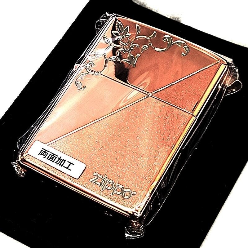 Zippo Armor Arabesque Mirror Finish Double Sided Pink Gold Lighter