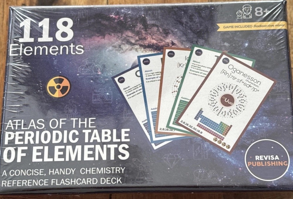 Periodic Table of Elements Laminated Flashcard Science kit Quick Element Study