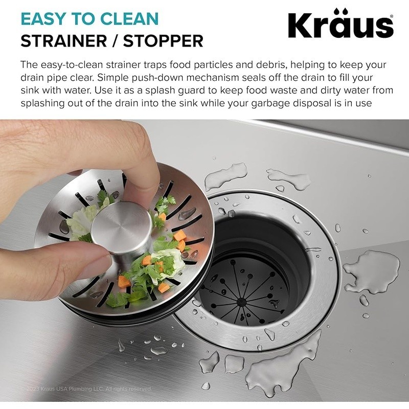 Universal Kitchen Sink Stopper Garbage Disposal Durable Stainless Steel Design