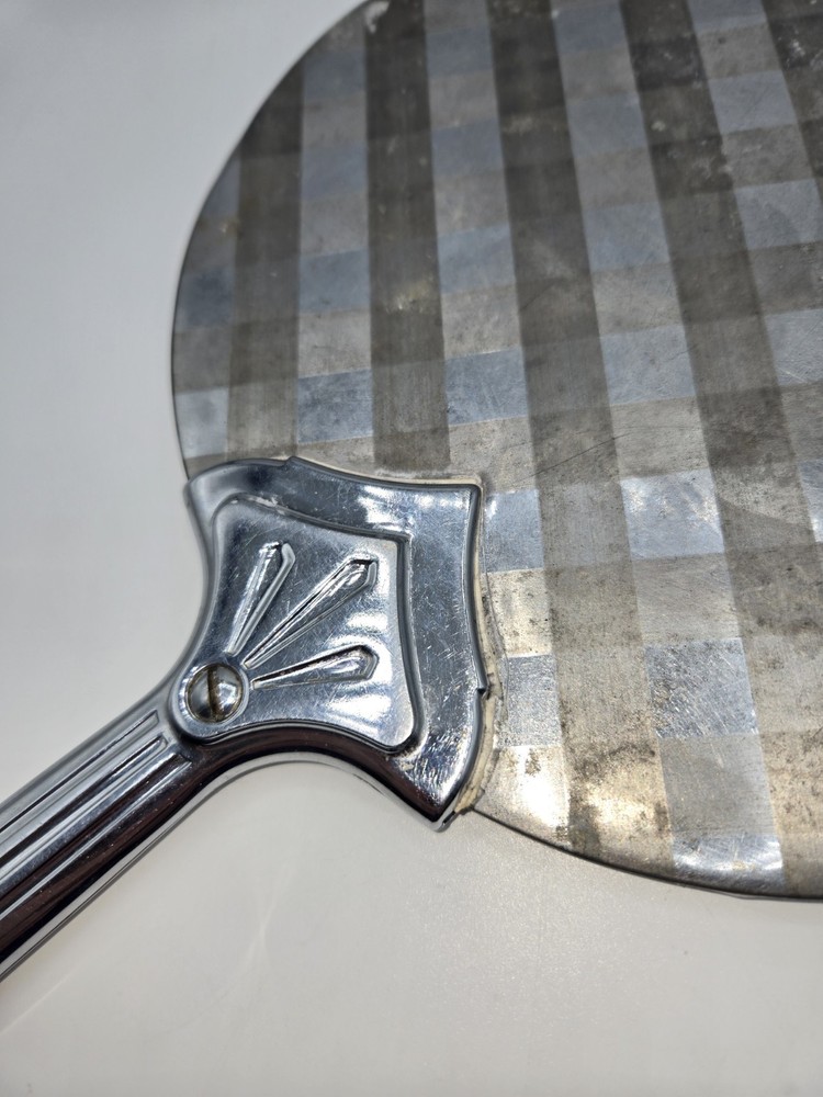 Antique Art Deco Barber Mirror Chrome Finish