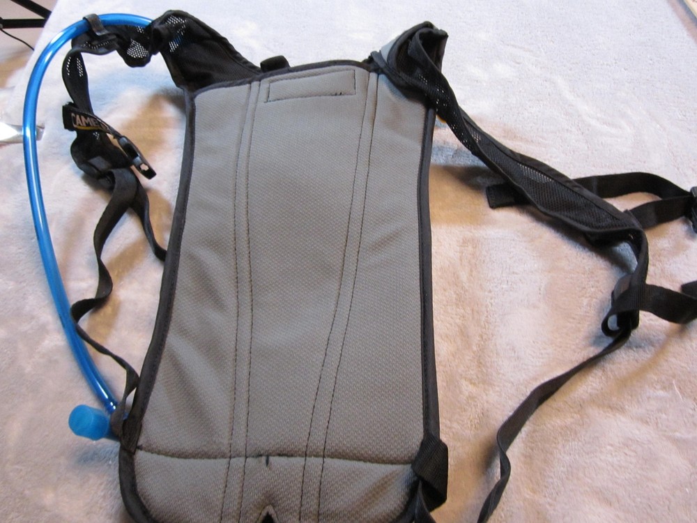 Camelbak Classic Hydration Backpack Gray Red Hiking Biking Water Bladder 2L