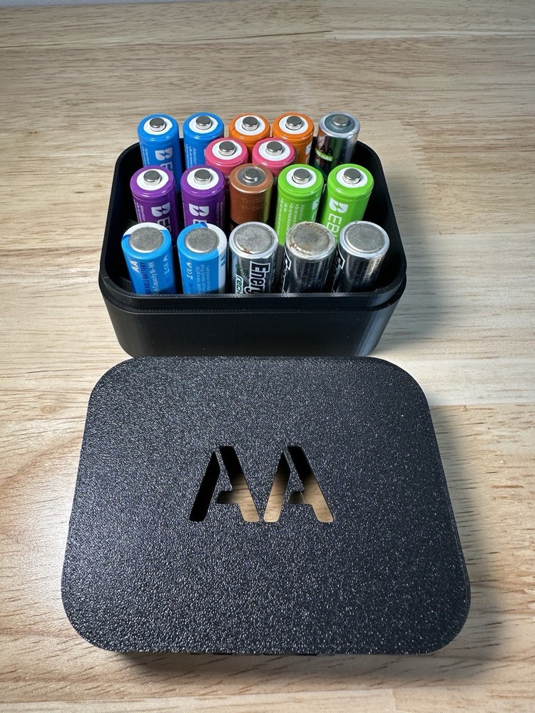 AA Battery Storage Organizer Honeycomb — Stackable Compact Holder Case - New