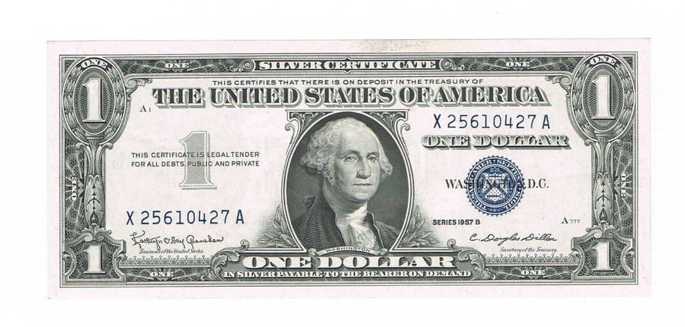 US $1 Silver Certificate 1957B   P419b UNC