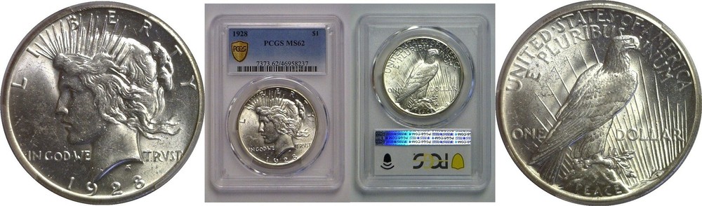 1928 Peace Dollar   PCGS MS-62