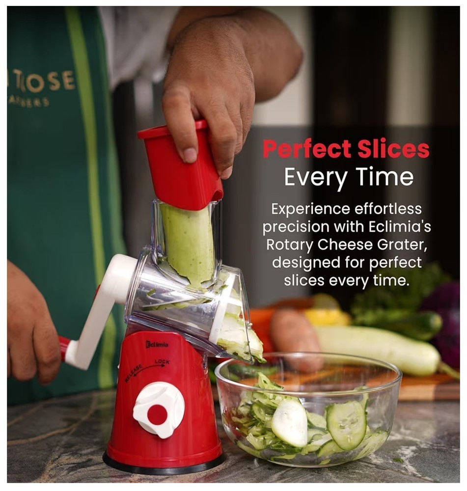 Rotary Cheese Grater (Red)