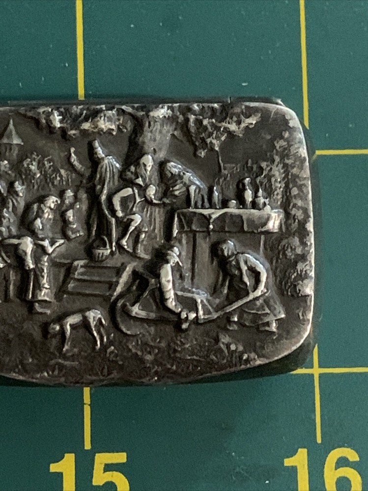 Vintage Hans Jensen Denmark Silver plated Snuff Pill box