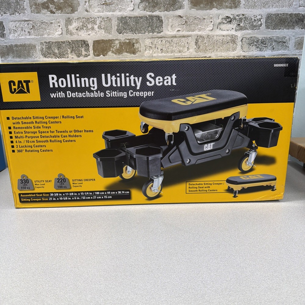 CAT Rolling Utility Seat with Detachable Sitting Creeper