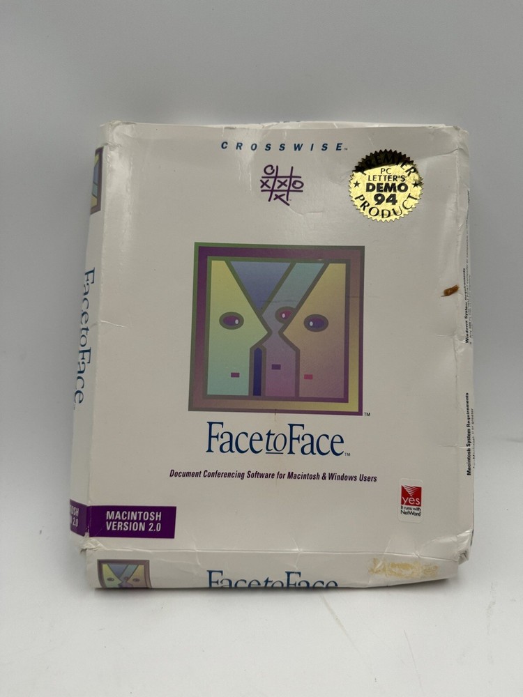 Vintage Face To Face Document Conferencing Software For Macintosh 1993