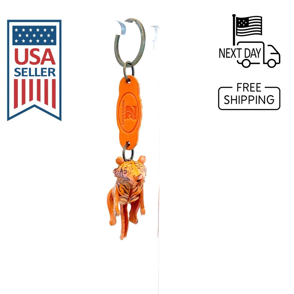 Tiger Handmade Leather Keyring