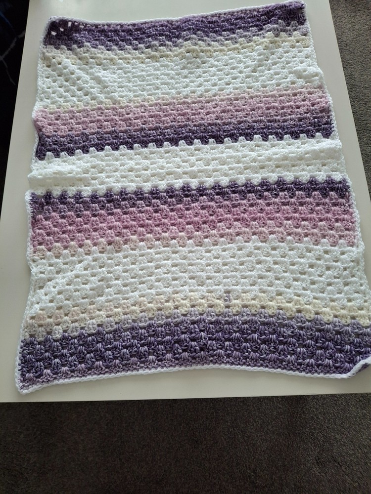 hand made crochet  baby blanket new