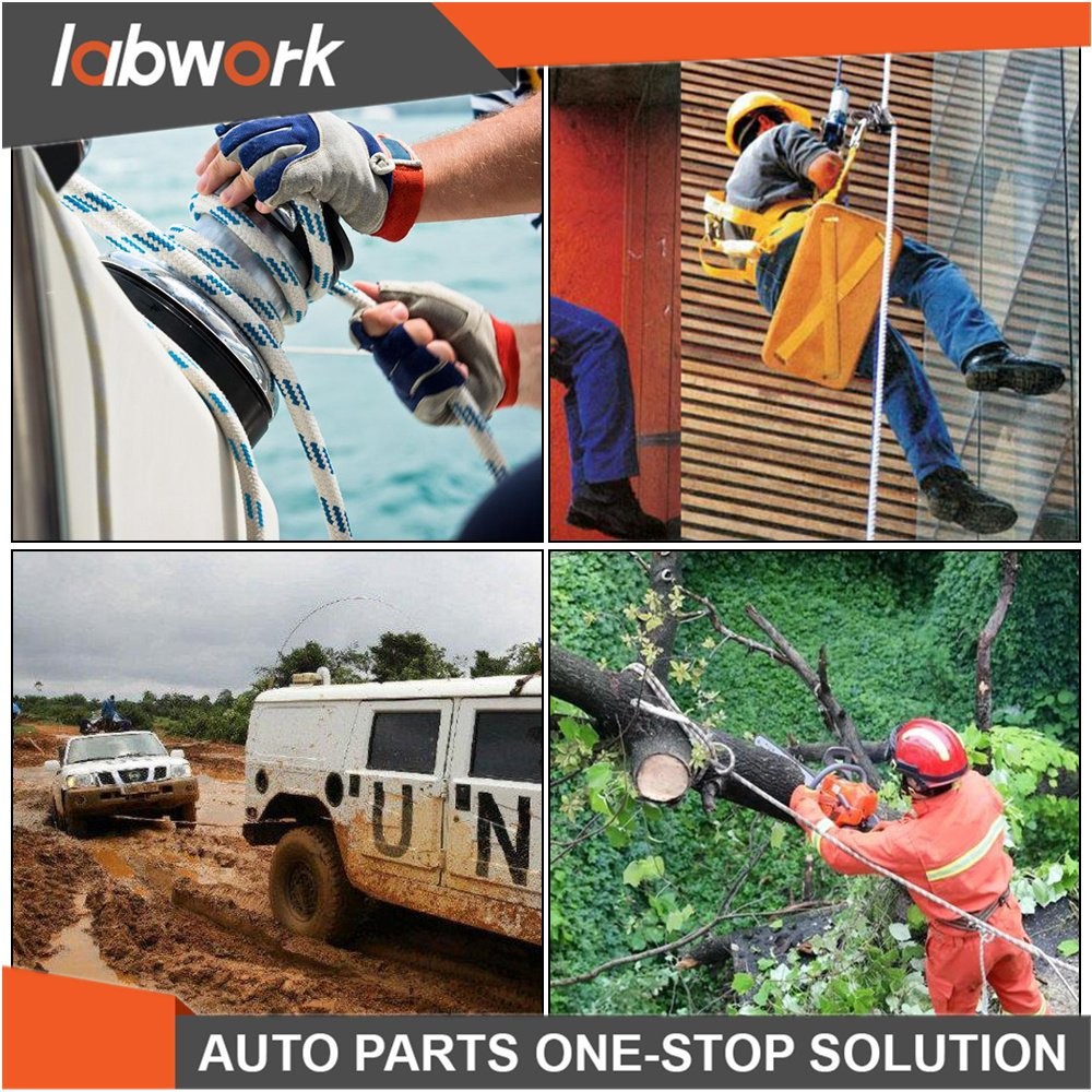 Labwork Double Braid Polyester Arborist Bull Rope Pulling Rigging Line 5/8"×150'