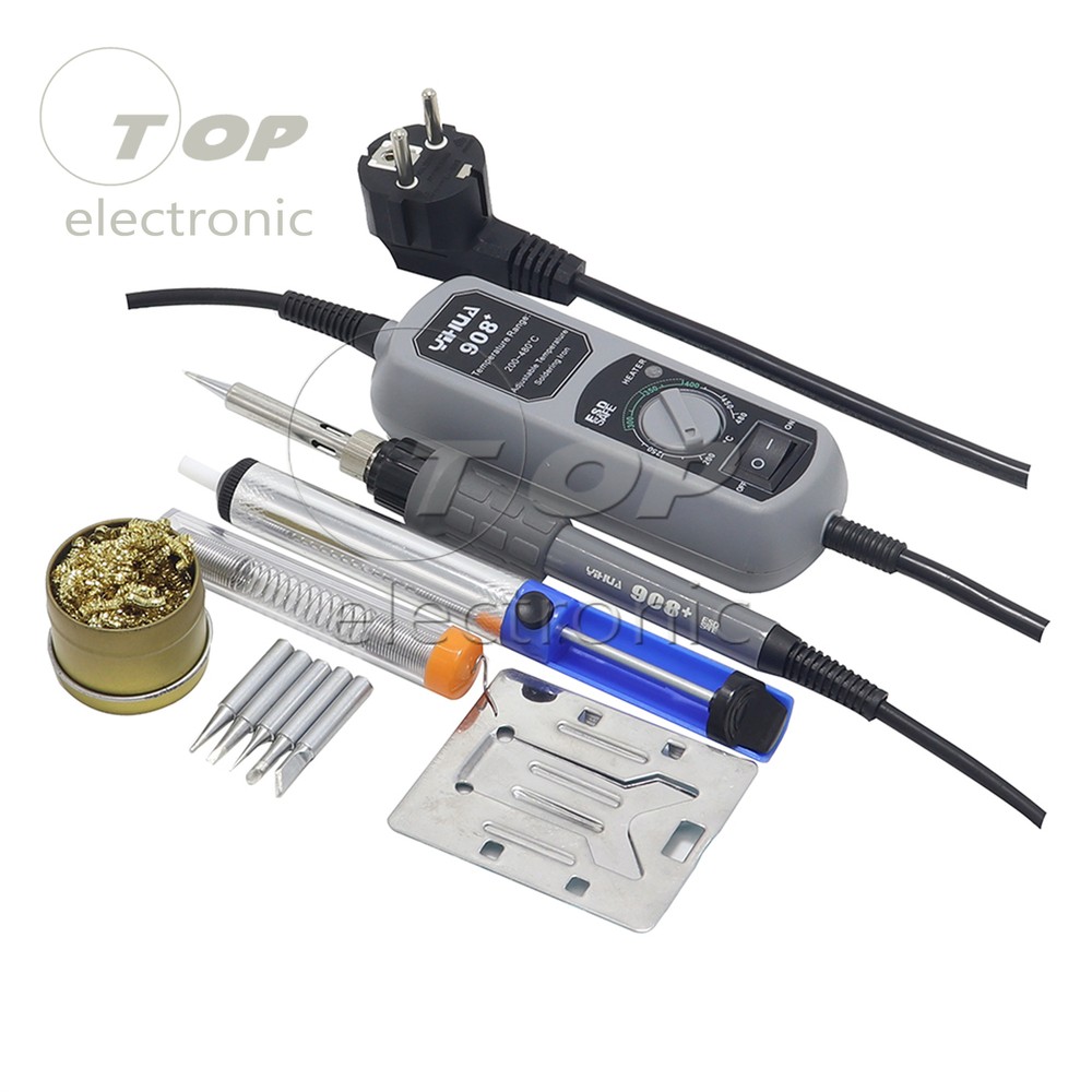 Electric Soldering Iron 60W Adjustable Temperature Welding Switch Tool Set