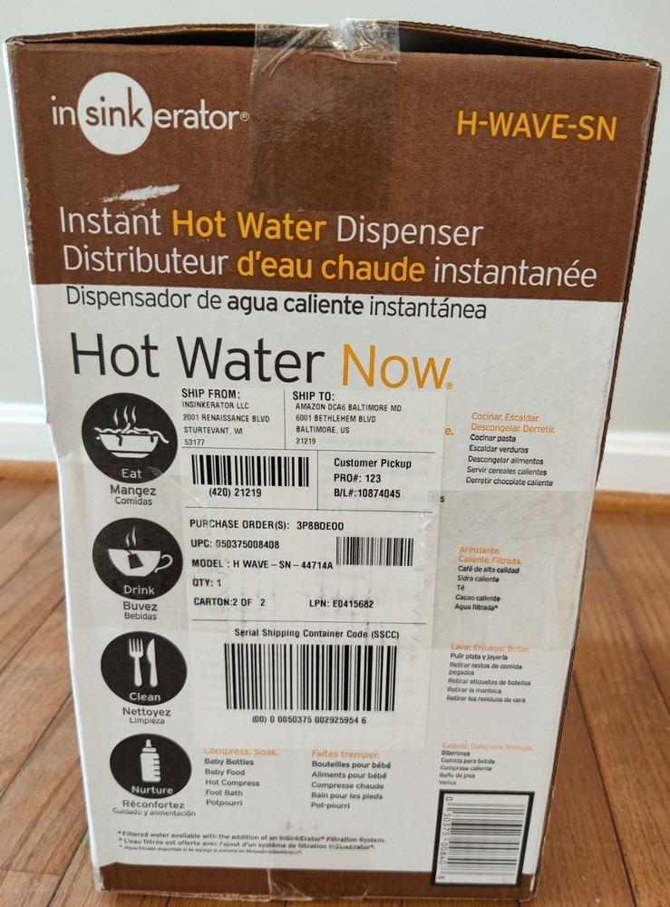 InSinkErator H-WAVE-SN Instant Hot Water Dispenser System