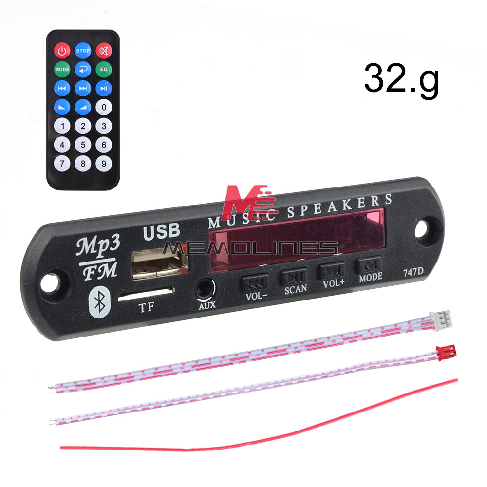 9V 12V MP3 WMA Decoder Board Audio Module Bluetooth 5.0 Music Remote Control Car