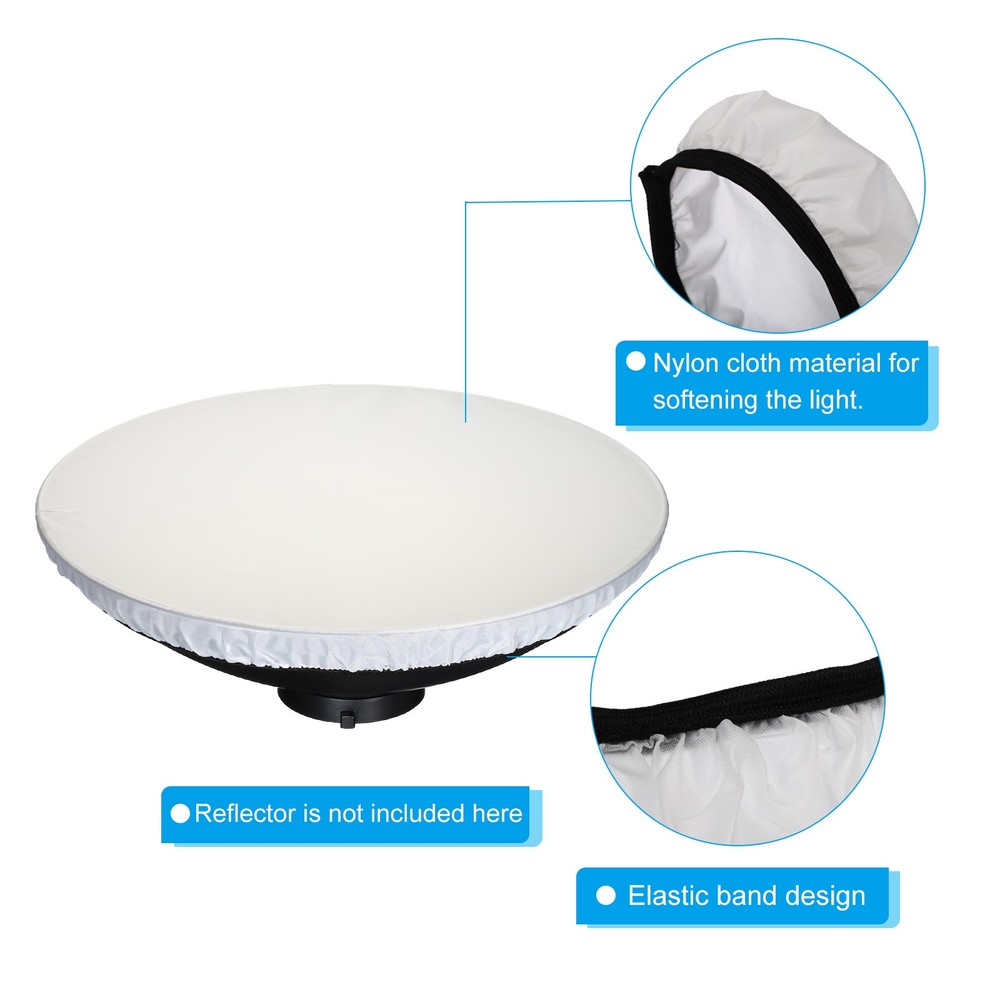 22" 55cm soft diffuser lamp cover, 2pcs fabric diffuser, white
