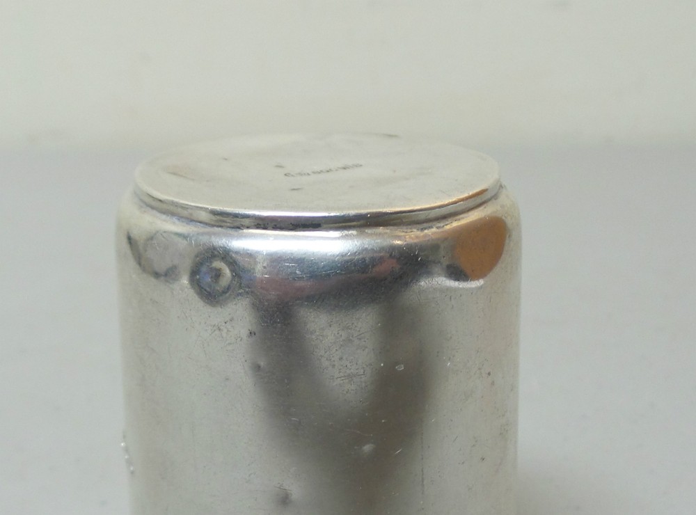 ANTIQUE GERMAN .800 SILVER EMBOSSED DECORATED & ENGRAVED BEAKER, 55 grams
