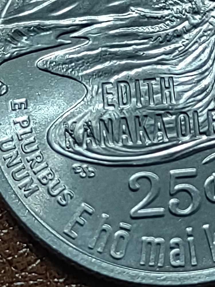 2023 P Edith Kanakaole Quarter Error Coin Obverse & Reverse error