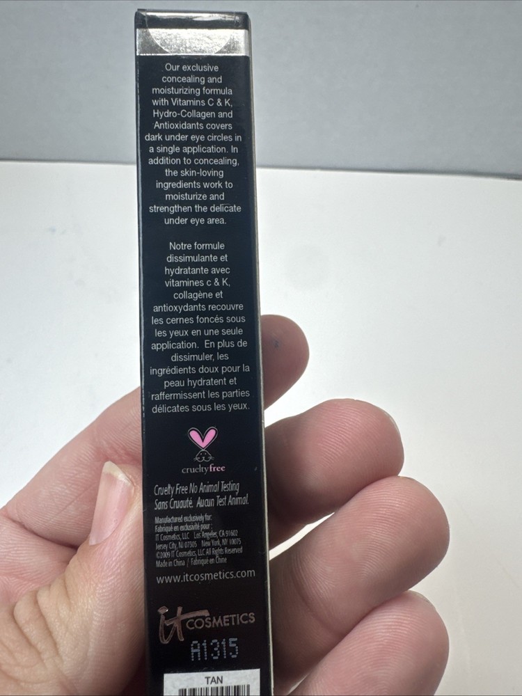 It Cosmetics Bye Bye Under Eye Full Coverage Anti Aging Waterproof Concealer Tan