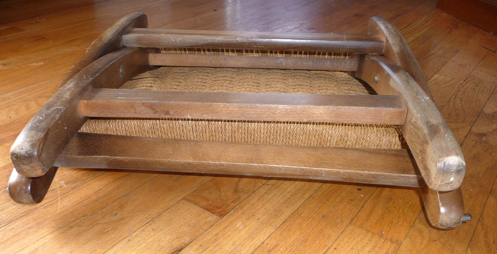 VINTAGE HANS WEGNER MCM DESIGN ROPE STOOL