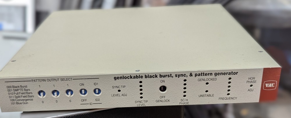 VAC SG2PG4 Black Burst Sync Generator Genlock Pattern Generator SMPTE Bars