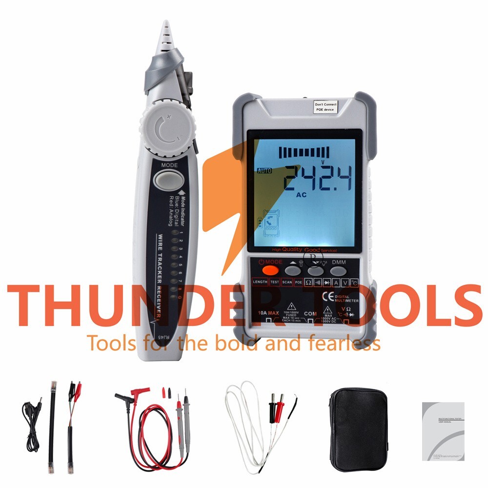 Thunder Tools KKMoon KKM618 Handheld Portable Cable Tester with LCD