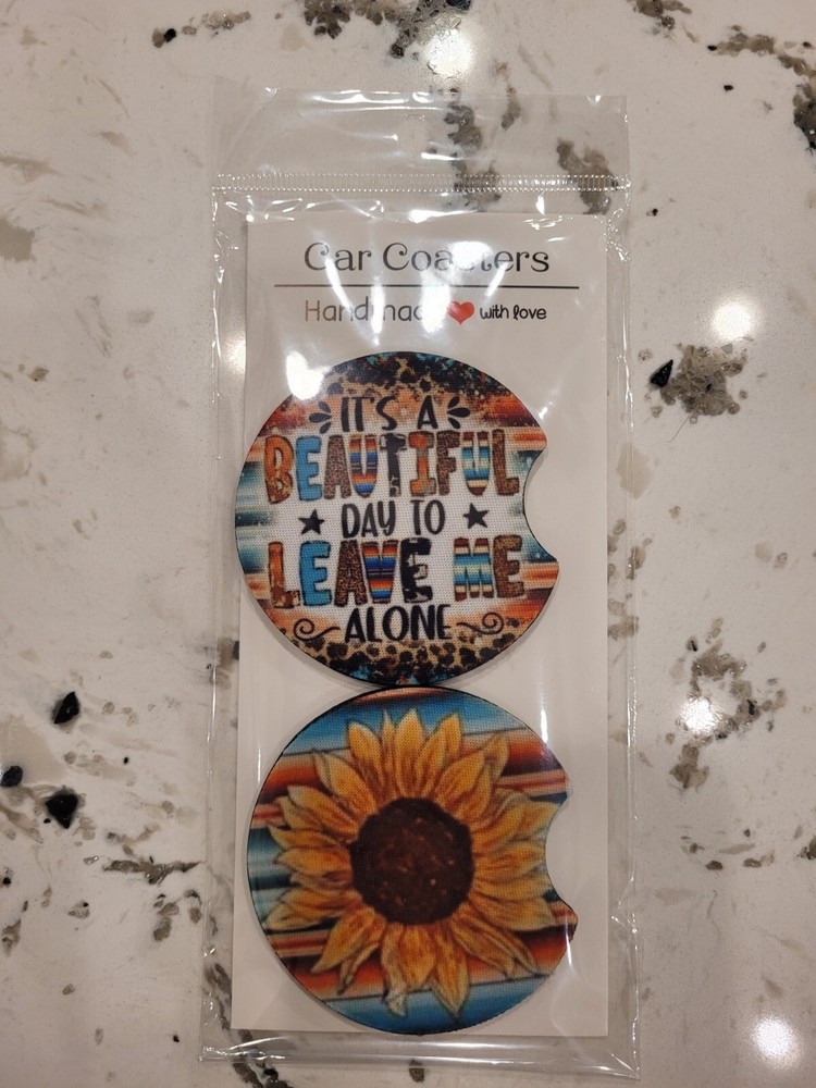 Car Cup Coasters 2pcs Western
