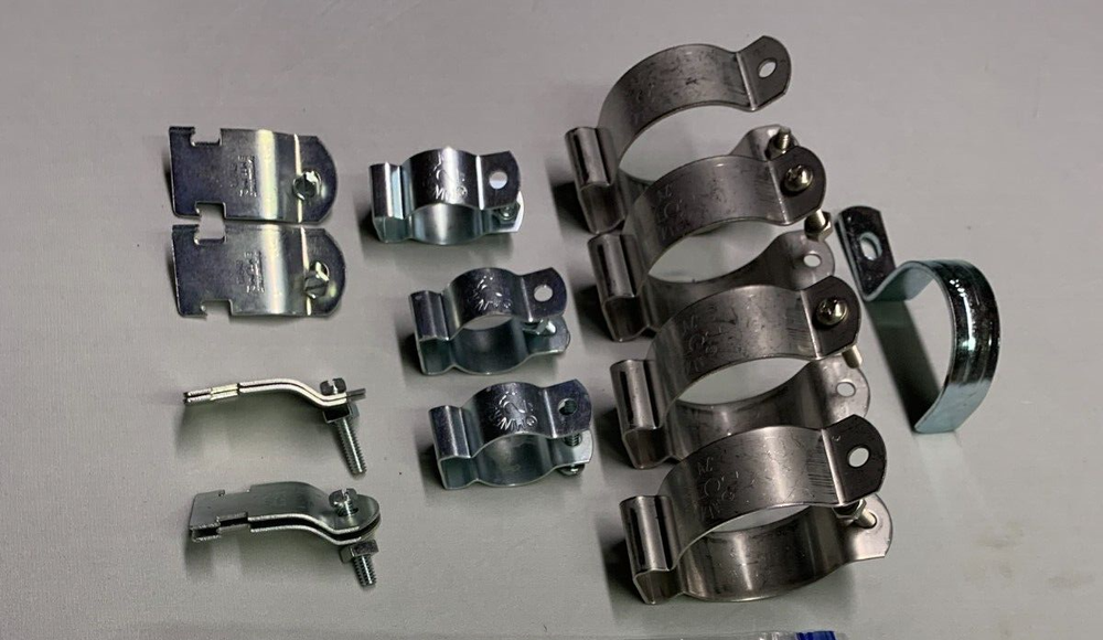 Assorted Pack, Conduit Strut Strap Clamps, 12 pc