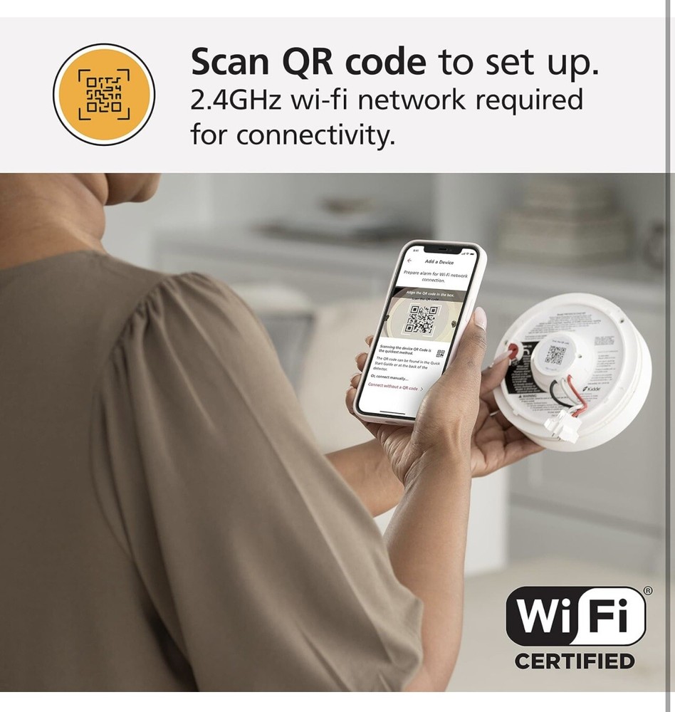 Kidde Smart Smoke Detector WiFi Alexa Compatible Device Hardwired 2 Pack
