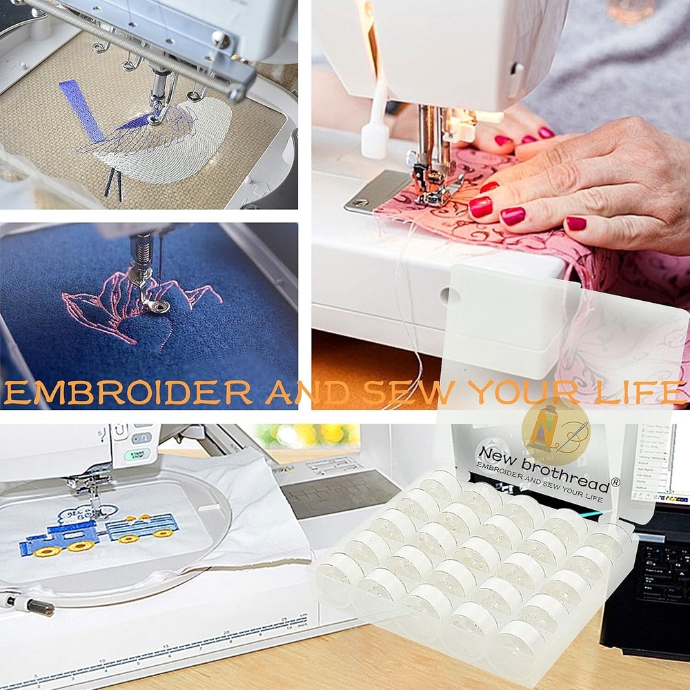 Versatile 25pcs White Prewound Bobbin Thread for Sewing Machines & DIY Projects
