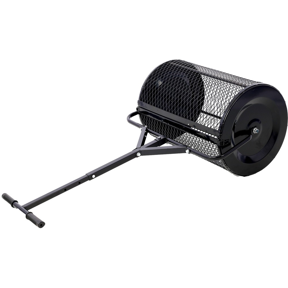 Peat Moss Spreader 24inch,Compost Spreader Metal Mesh,T shaped Handle