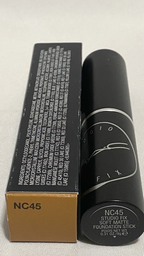 MAC Studio Fix Soft Matte Foundation Stick Shade NC45 Full Size .31oz / 9g